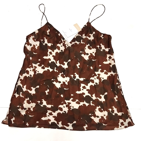 New!CAMI NYC Raine Georgette Cami Western Cow Print - Picture 6 of 10